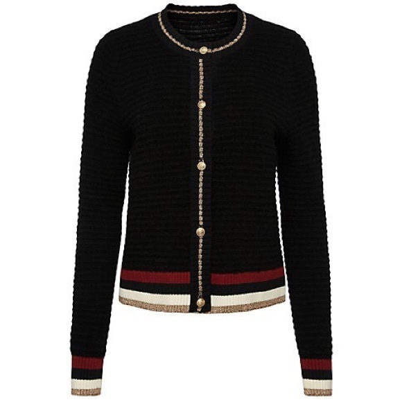 L'Agence Archer Metallic Tipped Cardigan - Picture 5 of 12